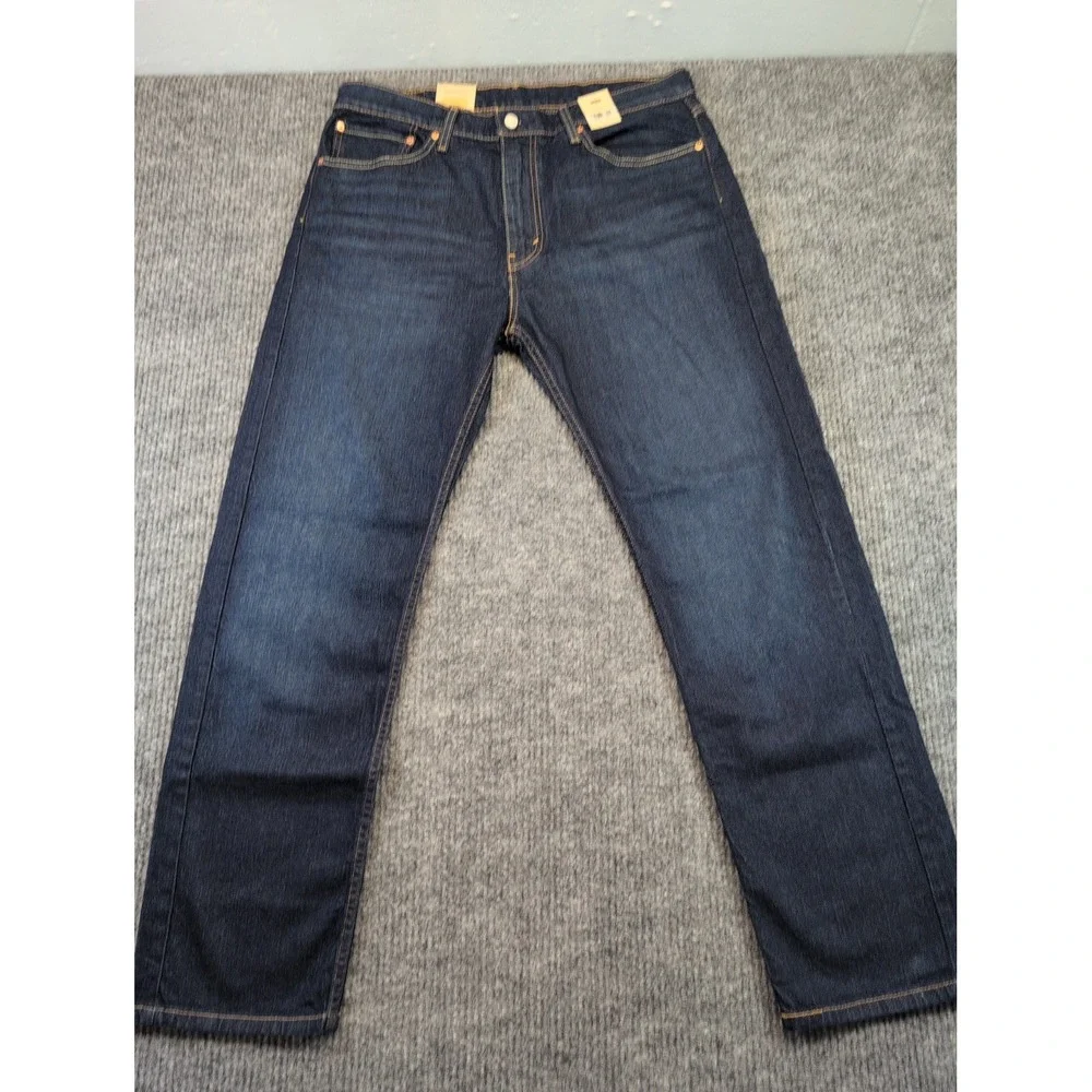 Levi's 505 Men's Regular Stretch 36x32 Dark Wash BRAND NEW